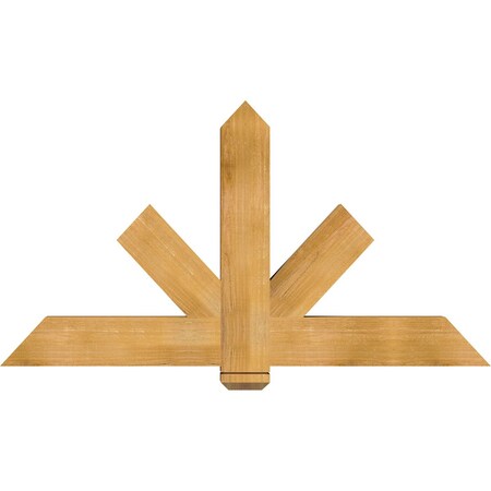 Ekena Millwork Kennewick Rough Sawn Timber Gable Bracket, Western Red Cedar, 60"W x 32"H x 4"D x 6"F, 13/12 Pitch GBW060X32X0406KEN00RWR
